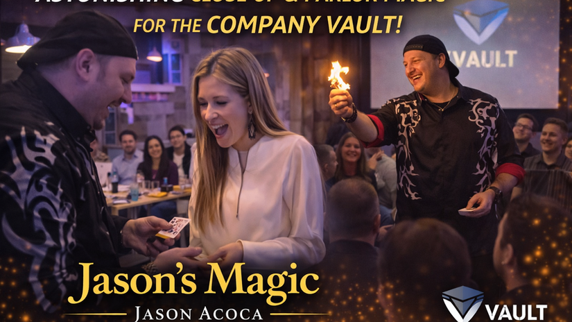 Montreal Corporate Magician – Vault Credit Full Event Experience (Close-Up & Stage Show)